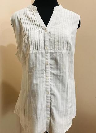 Хлопковая белая блуза p-22/50