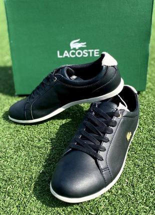 Кожаные невесомые кеды-кроссовки lacoste оригинал.