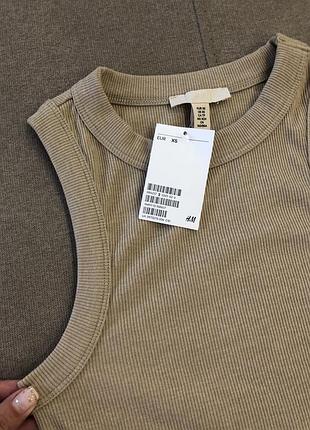 Майка в рубчик zara h&m