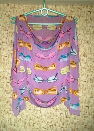 36-38р. свободная лёгкая блузка в очках