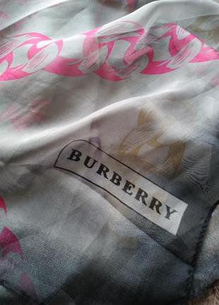 Burberry london шелковый платок палантин шарф.