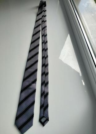 Мужской узкий галстук в полоску от casa blanca1 фото