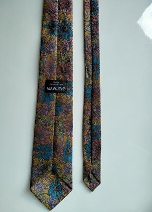 Мужской галстук с цветами2 фото