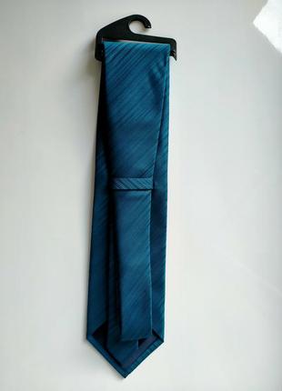 Мужской новый классическая синий галстук в полоску1 фото