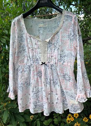 Odd molly річна блуза туніка з мереживом в стилі бохо бебидолл owens lang