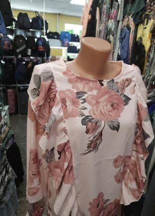 Нарядная блуза розовая 500-10% грн2 фото