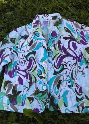 Шикарний піджак льон, з накладними кишенями