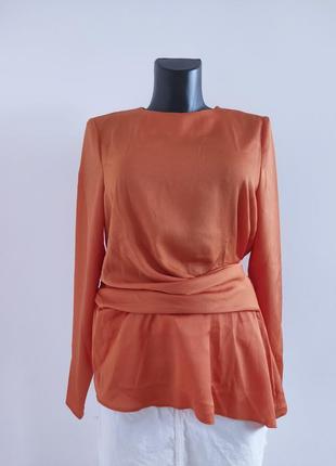 Помаранчева блуза з довгим рукавом від by very