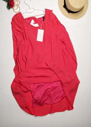 Коралловое платье а-силуэта с открытой спинкой zara8 фото