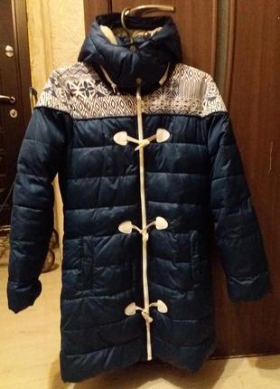 Турецький пуховик на дівчинку 10-13 років.