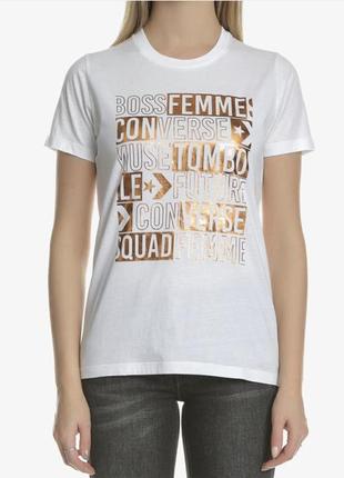 Футболка converse womens t-shirt р. xs оригинал арт.10008371-102