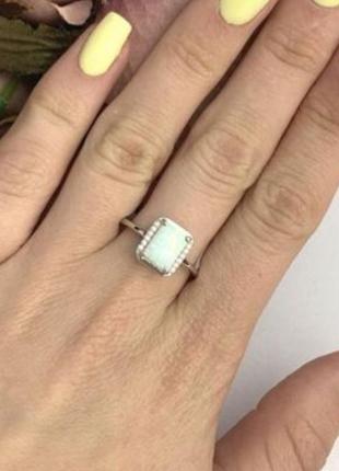 Серебряное кольцо с опалом1 фото