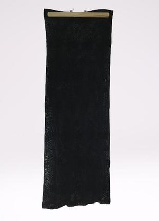 Черная вязанная прямая длинная юбка бренда laura ashley,британия4 фото