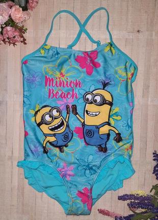 Цільний Купальник з миньонами 12 років 152 см