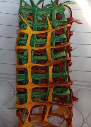 Валяного шарф сітка з мериносової вовни7 фото