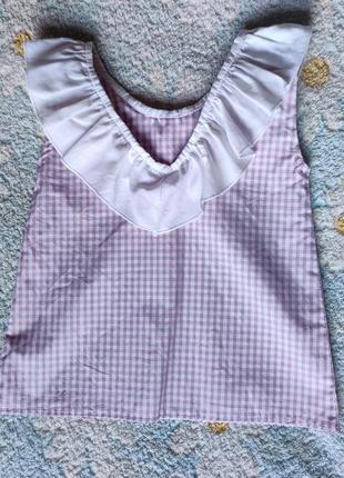 Клетчатая блуза, блузка, нарядная майка, маечка1 фото
