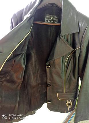 Шкіряна куртка, розмір м , полуобхват грудей 48 см6 фото