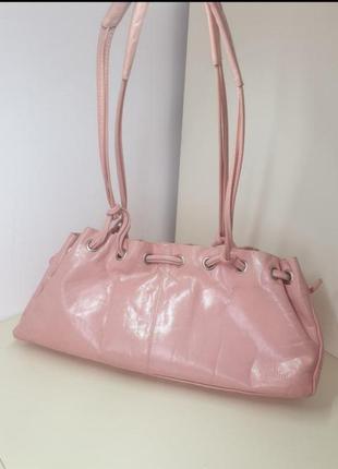 Брендовая кожаная сумка багет sellini оригинал натуральная кожа2 фото
