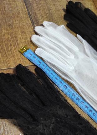 Перчатки свадебные женские длинные чёрные белые ажурные для выпускной вечерние сетчатые6 фото