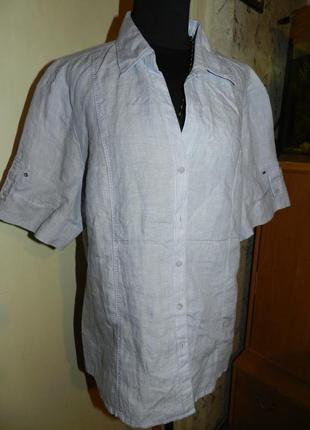 Льняная,женственная блузка,большого размера,public1 фото
