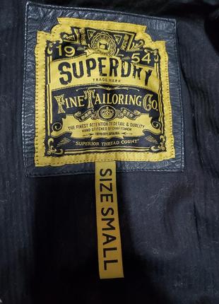 Куртка кожаная авиатор пилот superdry распродажа8 фото