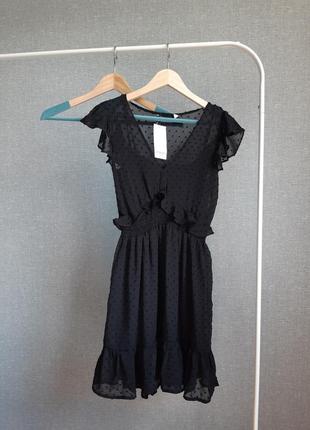 Чорне коротке плаття4 фото