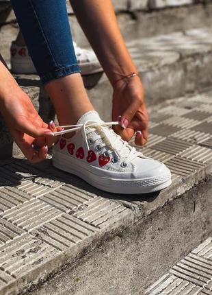 Жіночі кеди конверс, converse low beige4 фото