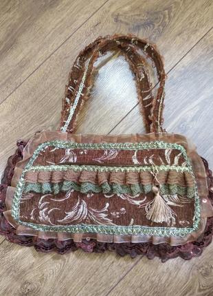Эксклюзив сумка дамская в этно стиле, идеальное состояние.2 фото