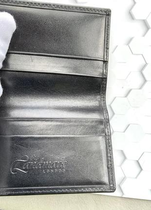 Кредитница landmark london вінтаж шкіра чорний8 фото