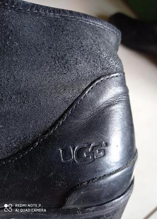 Фирменные кожанные черные ботильоны ботинки ботиночки ugg5 фото