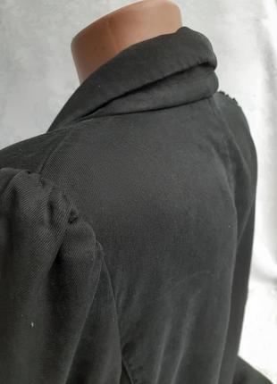 Пиджак жакет оверсайз свободный клеш с поясом собранным рукавом фонариком7 фото
