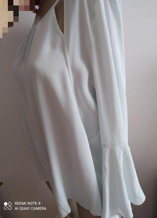 Блуза свободного кроя с рукавами-воланами mint velvet размер 18/ xl6 фото