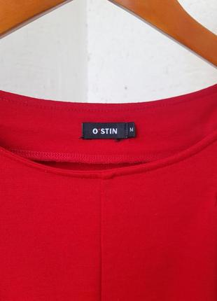 Трикотажне червоне плаття футляр довжина міді4 фото