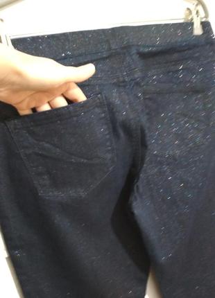 Фирменные стильные блестящие джинсы отличная посадка скини супер качество6 фото