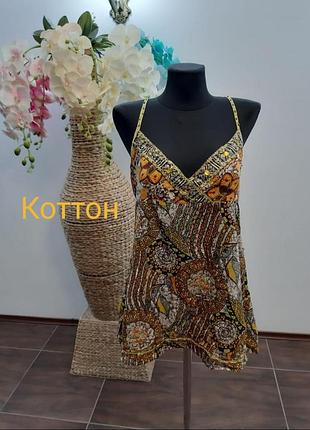 Топ майка в принт коттон river island