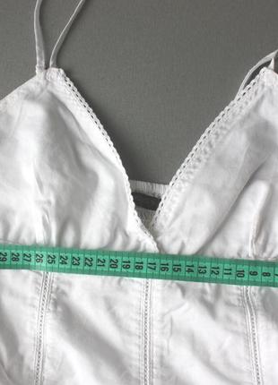 Сарафан летний короткий белый, babydoll, на бретелях, подкладка, 100%хлопок,новый 3