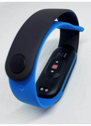 Ремешок для mi band 5 mi band 6 двухцветный сине/чёрный4 фото