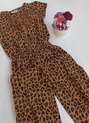 Крутой леопардовый ромпер комбинезон next на девочку 4-5 лет, 110 см