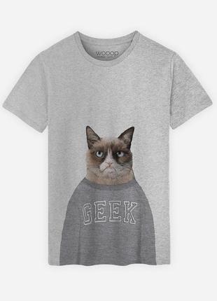 Футболка чоловіча wooop (франція) grumpy cat. розмір xl