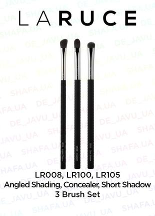 Лимитированный набор 3 кистей для макияжа laruce brush set lr008, lr100, lr105 limited edition