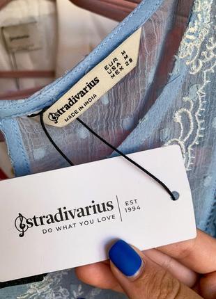 Голубая блуза stradivarius 💎2 фото