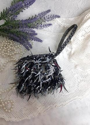 Сумка браслет гаманець клатч маленька вишита паєтки wristlet bag з ручкою петлею на зап'ясті