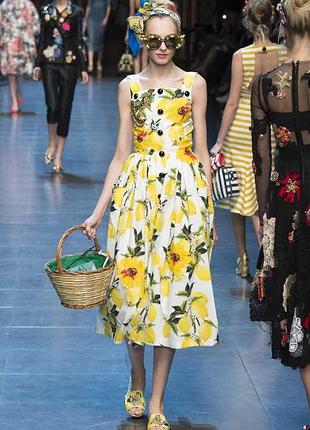 Итальянские традиции: юбка с лимонами dolce & gabbana