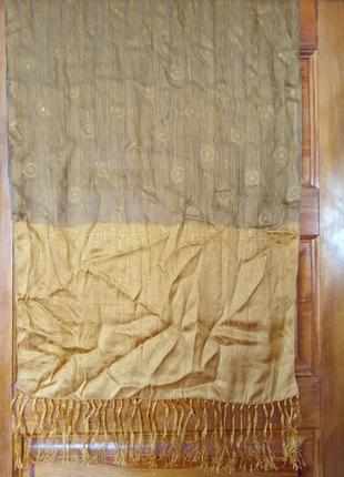 100% шелк . необычный шарф шаль палантин. 
новый без бирки