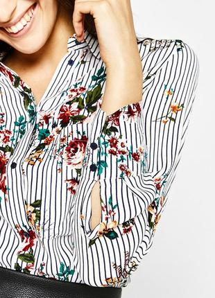 Сорочка в квітковий принт bershka