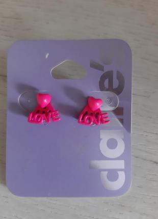 Сережки, маленькие серьги, гвоздики  claire's