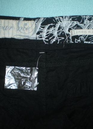 Новые летние штаны new look uk12 m-l 46-48р. лен с хлопком женские4 фото