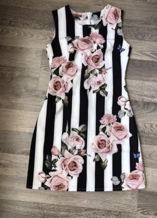 Сукня сарафан принт d&g в стилі dolce&gabbana