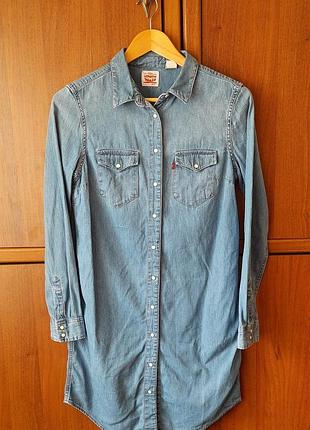 Женское джинсовое платье-рубашка levi's | levis