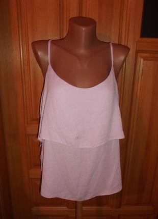 Майка подвійна оборка фукции оверсайз бирка розпродаж р. 44 - xl clockhouse